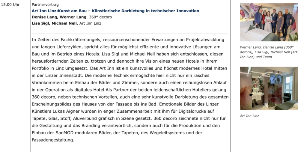 Art Inn Linz_Kunst am Bau – Künstlerische Darbietung in technischer Innovation