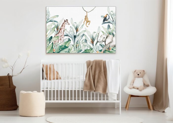 Akustikbild_Kinderzimmer_Dschungeltiere Akustikbild_Kinderzimmer_Dschungeltiere