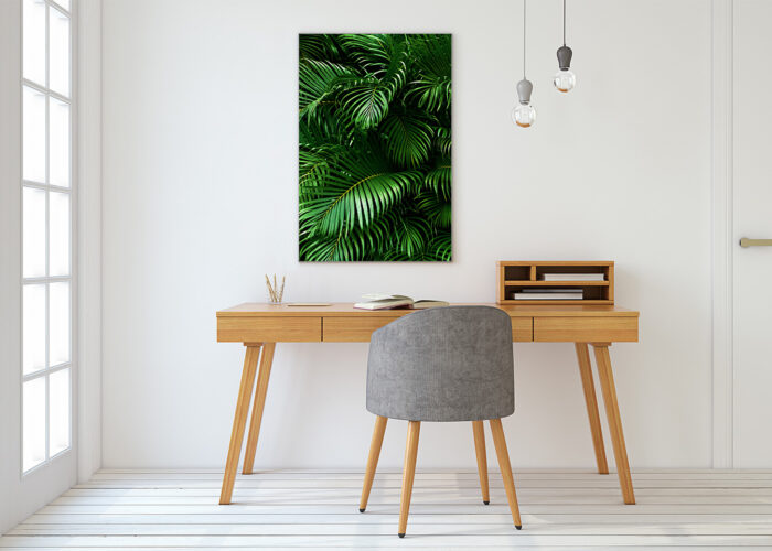 Akustikbild_Büro_Palmenblätter